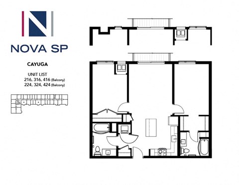 Floor plan for 2 beds, 2 baths, 914 sqft